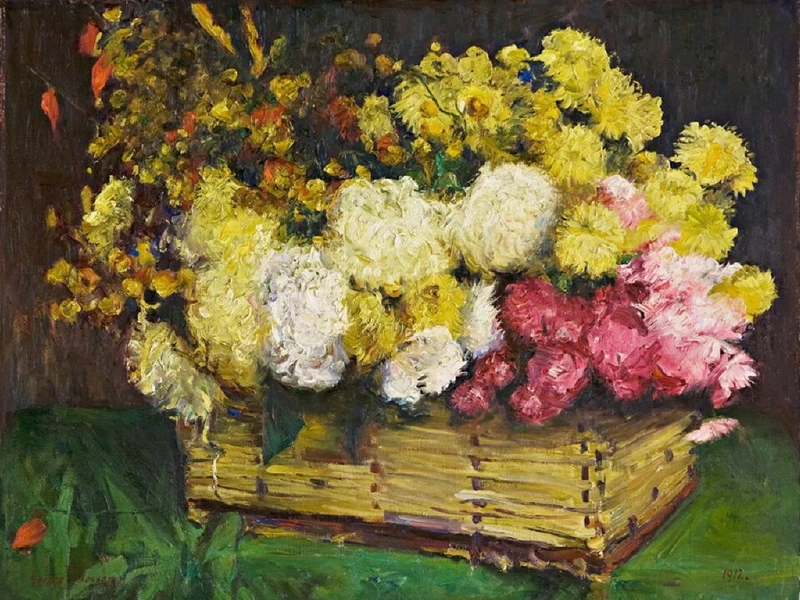 1851-George Mosson - Fiori in un cesto di vimini - Berlinische Galerie, Berlino